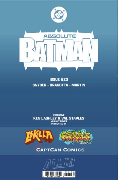Absolute Batman 20 - Card Stock- ltd to 1000 copies - Pre Sale