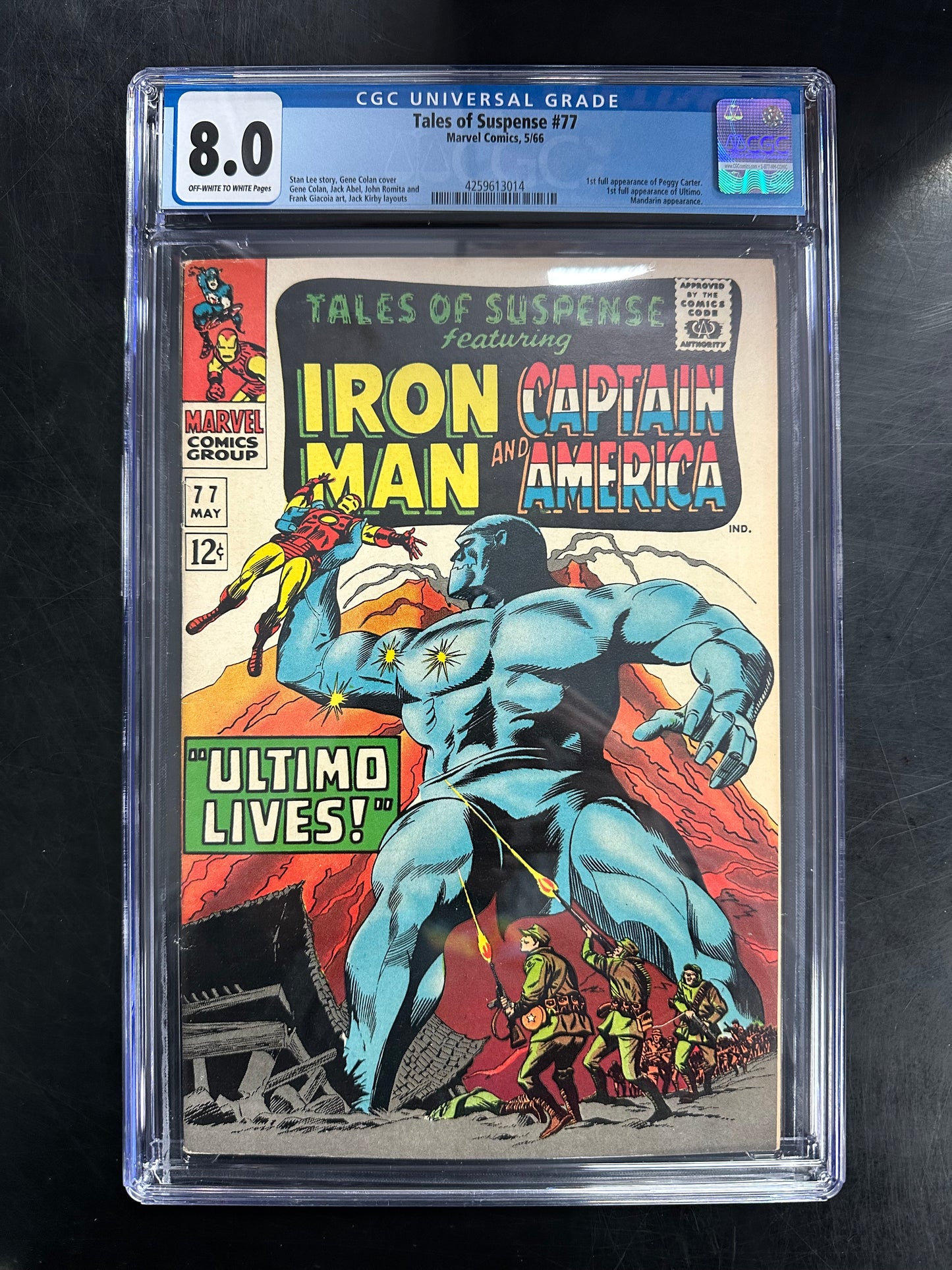 Tales of Suspense #77 CGC 8.0 – 1st Appearance of Peggy Carter & Ultimo