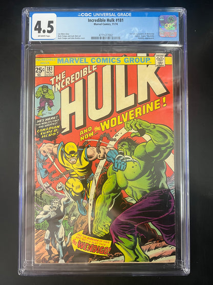 Incredible Hulk 181 CGC 4.5